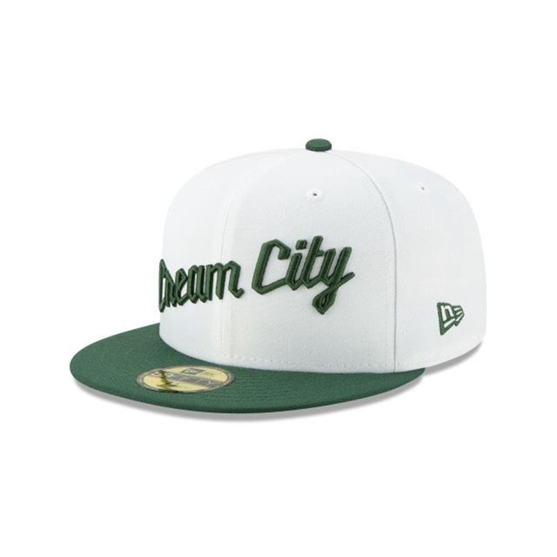 NBA Milwaukee Bucks 2019 Authentics City Series Holiday Pack 59Fifty Fitted (TZD0050) - White New Era Caps